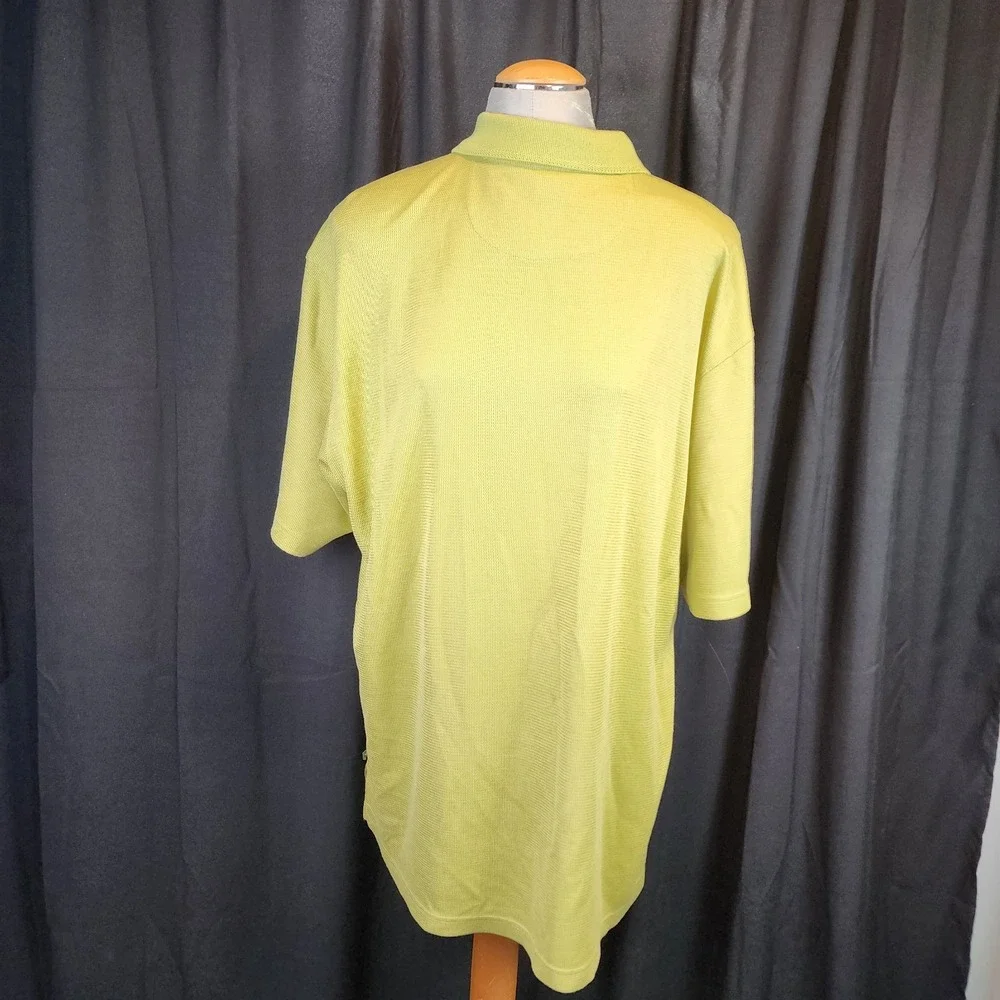 Tommy Bahama Mens Polo Shirt Green Size Large 100%‎ Silk